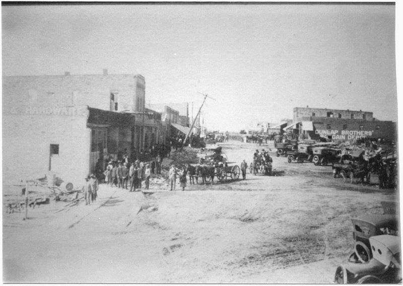black and white photo of people in vintage photo of Porter street
