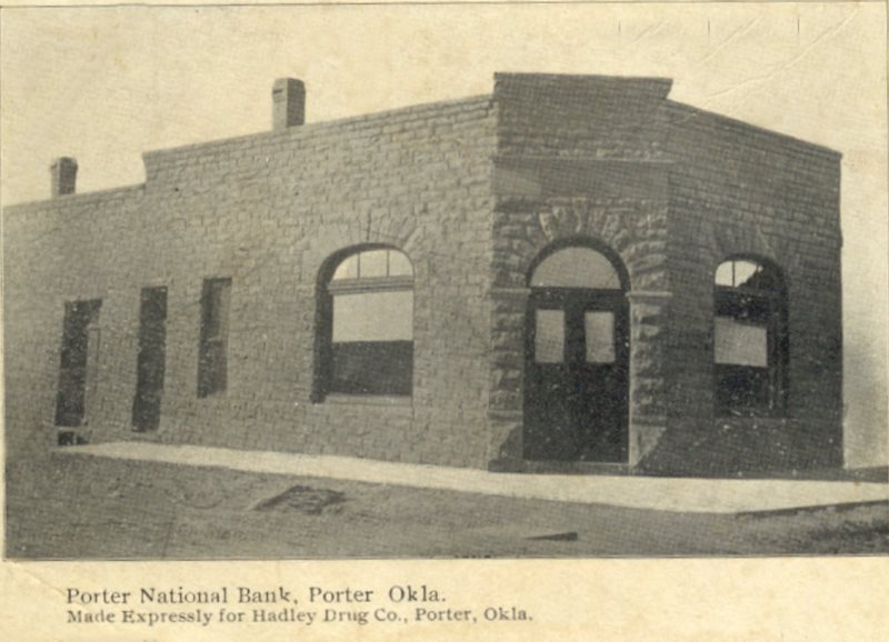 black and white photo of old bank building