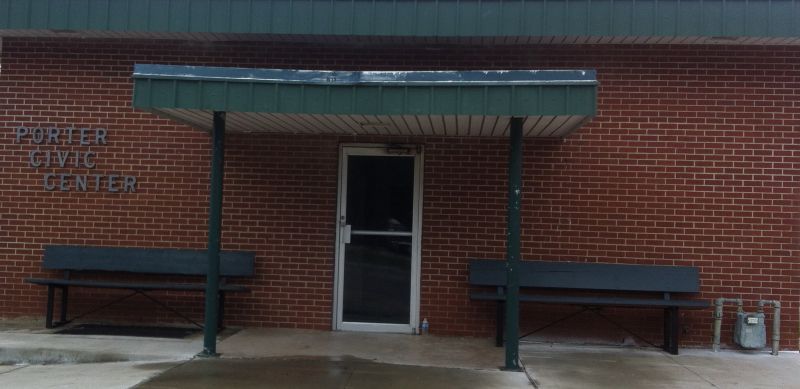 picture of brick Porter civic center building front door