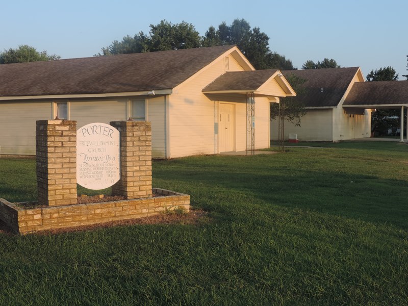 white church building