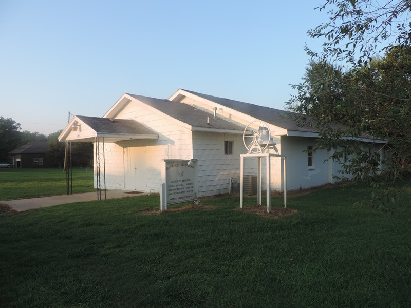 white church building